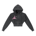 Vintage Washed Cropped Fleece Hoodie