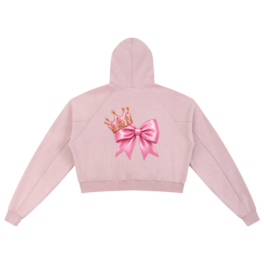 Snow Washed Cropped Hoodie