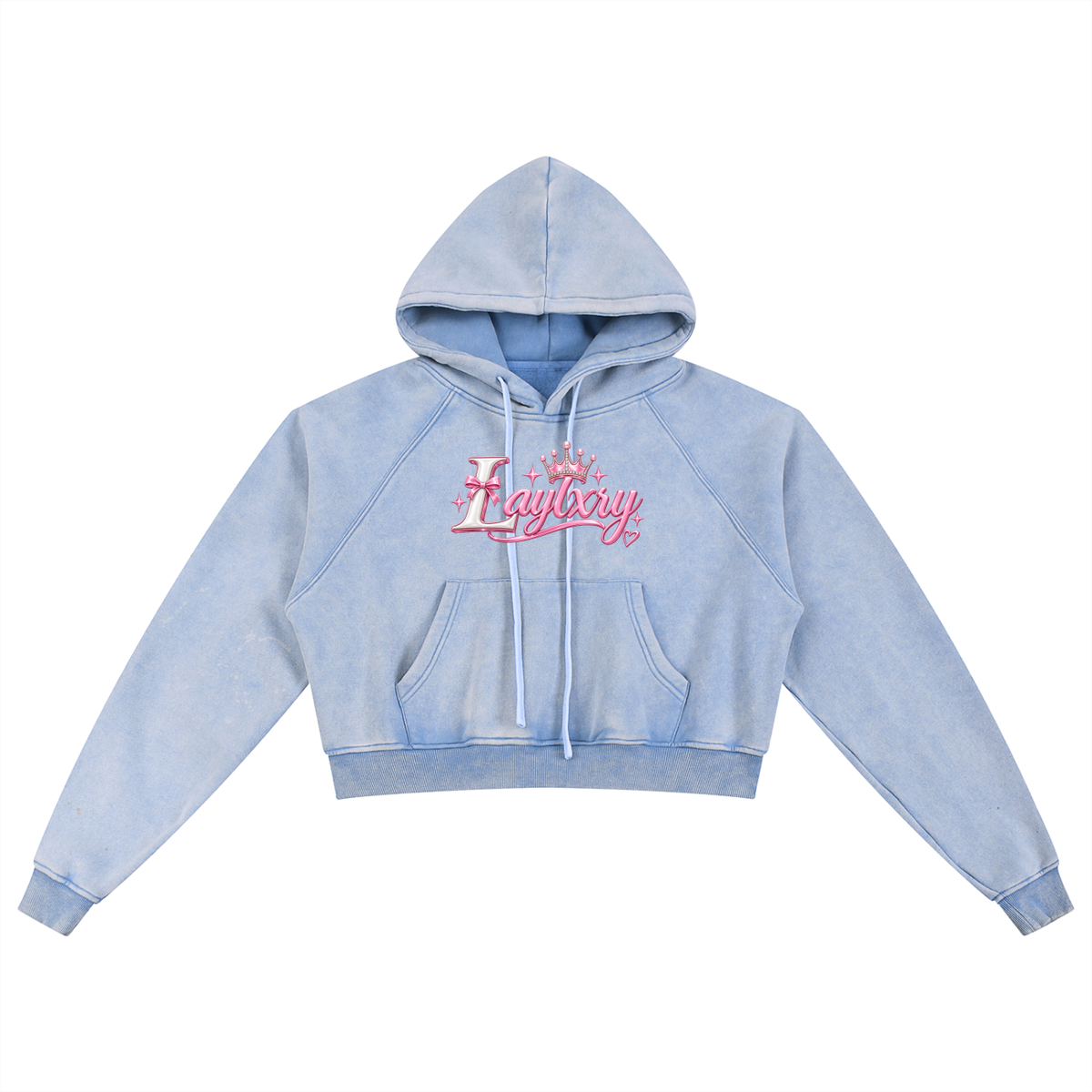 Snow Washed Cropped Hoodie