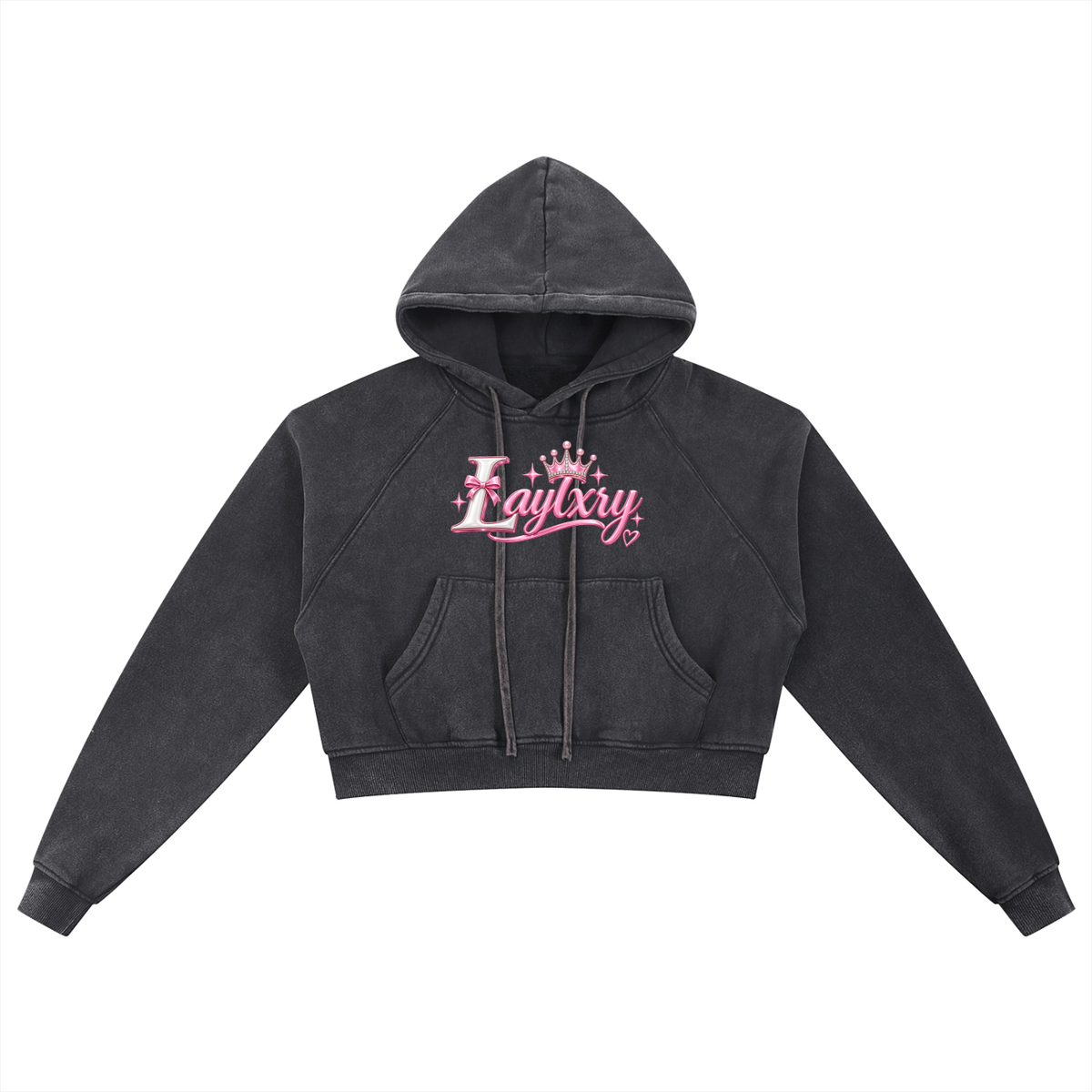 Snow Washed Cropped Hoodie