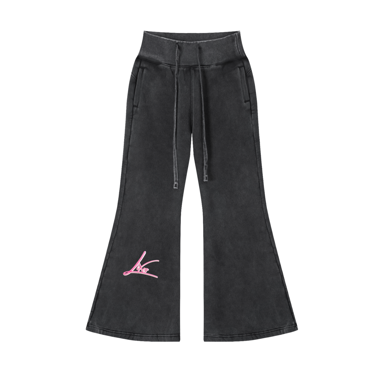 Vintage Washed Flared Fleece Pants