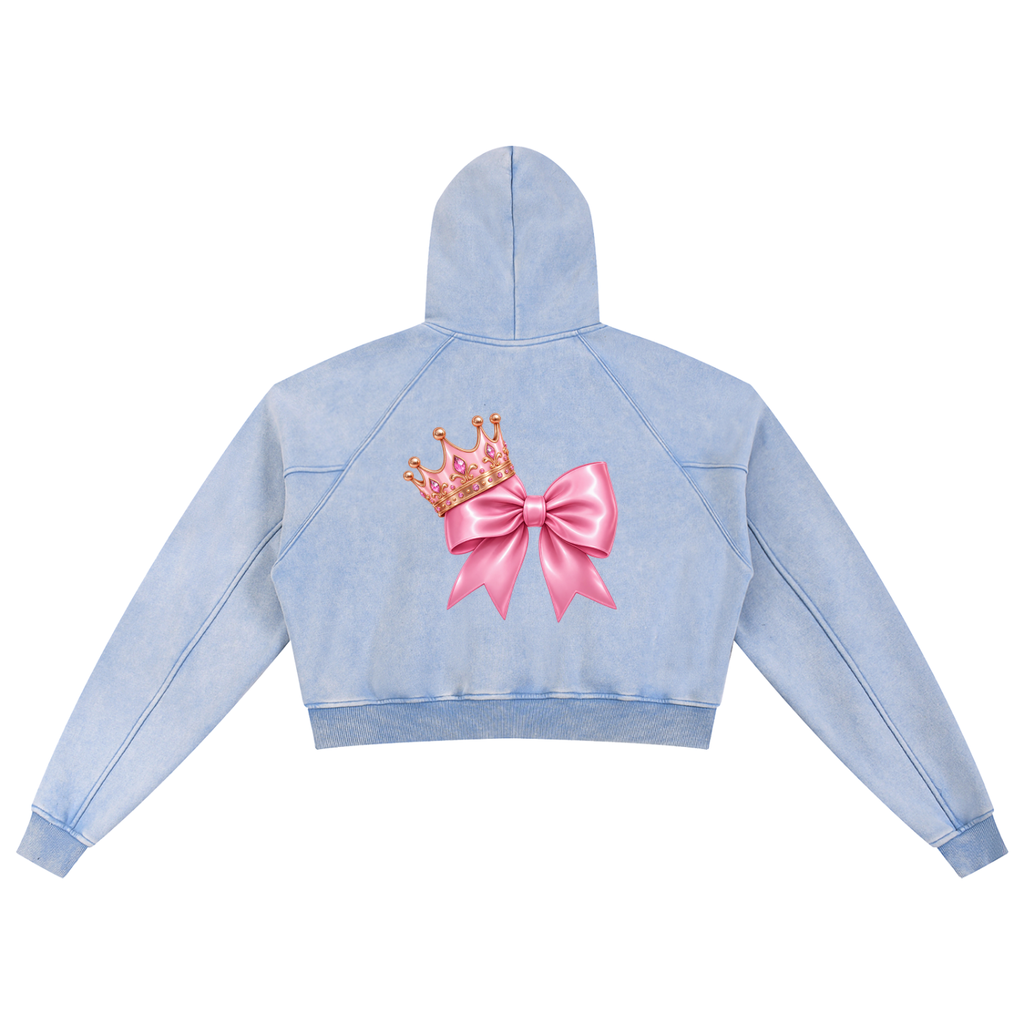 Snow Washed Cropped Hoodie