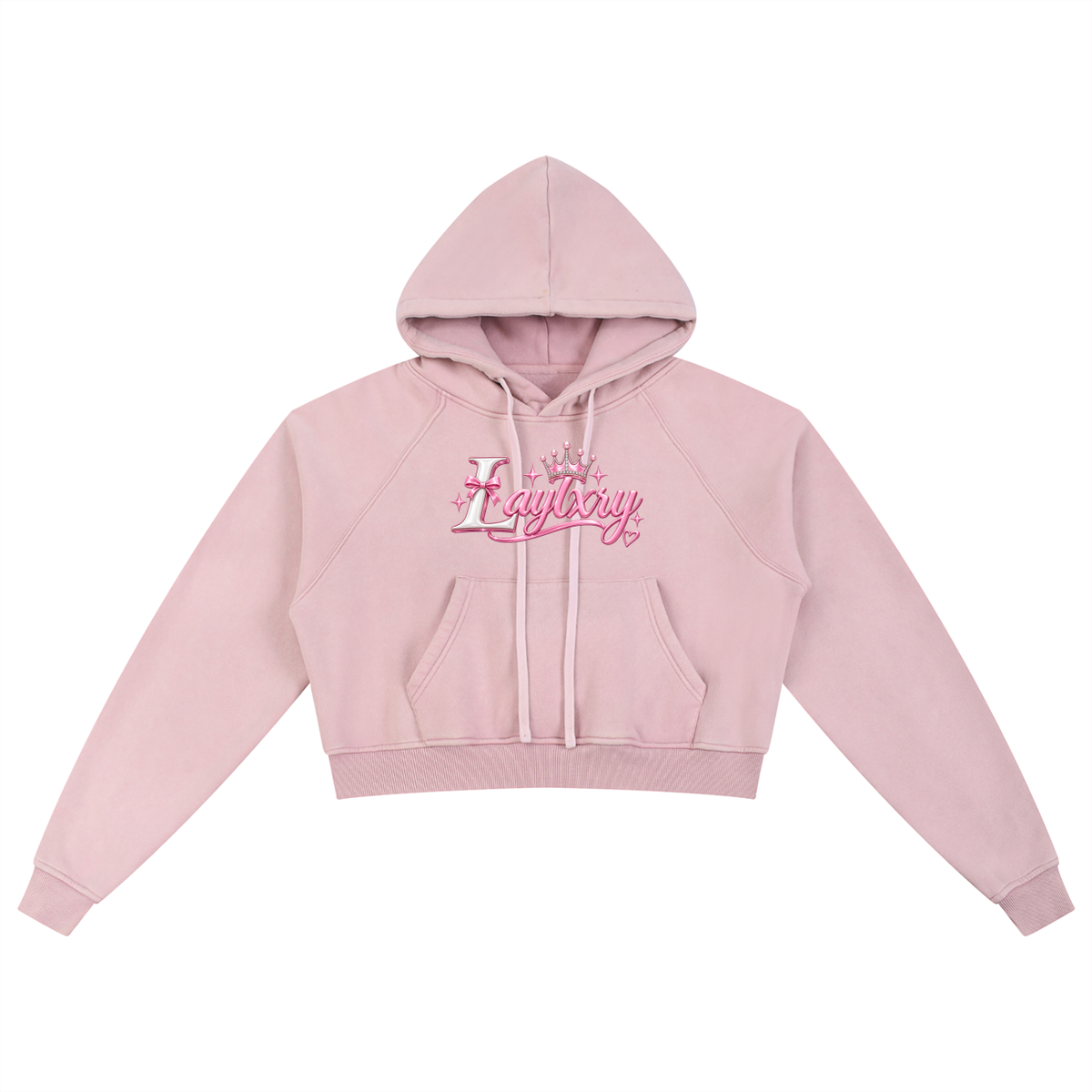 Snow Washed Cropped Hoodie